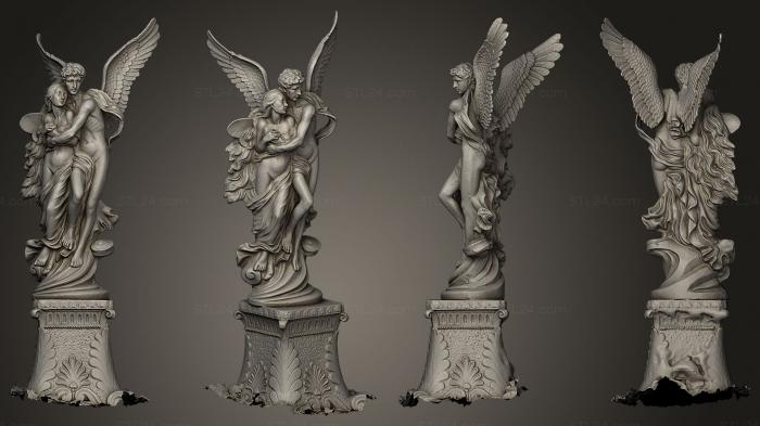Статуи античные и исторические (Ангел и женщина, STKA_0734) 3D модель для ЧПУ станка